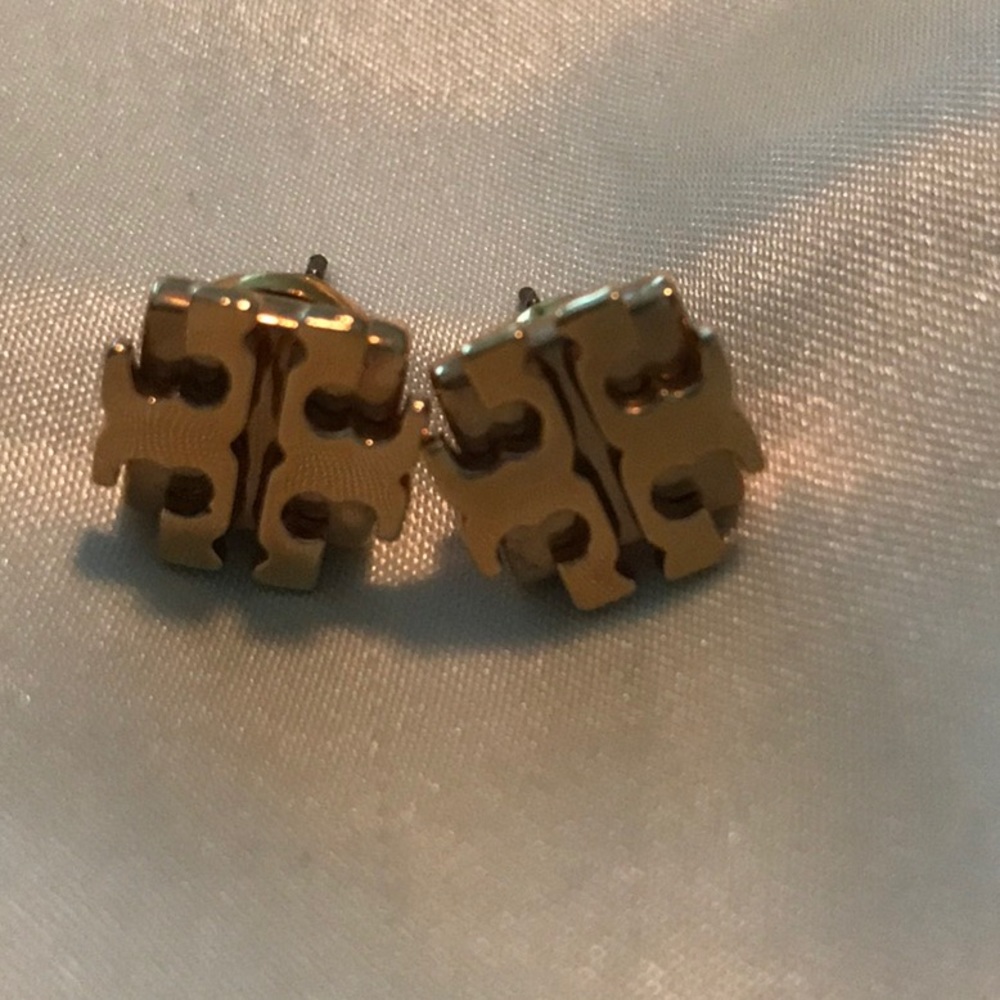Tory Burch logo earrings